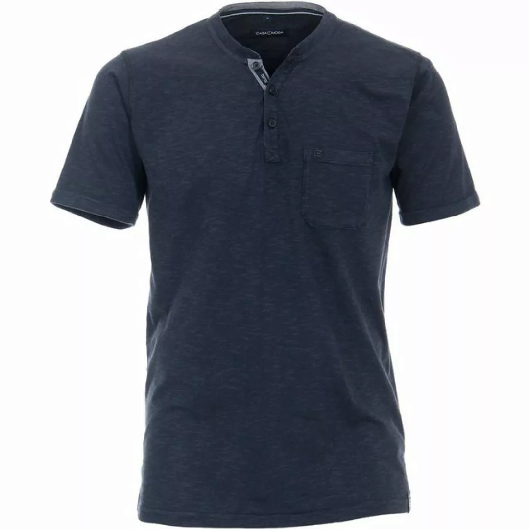 CASAMODA Rundhalsshirt Große Größen Herren Henley T-Shirt navy-blau gestrei günstig online kaufen