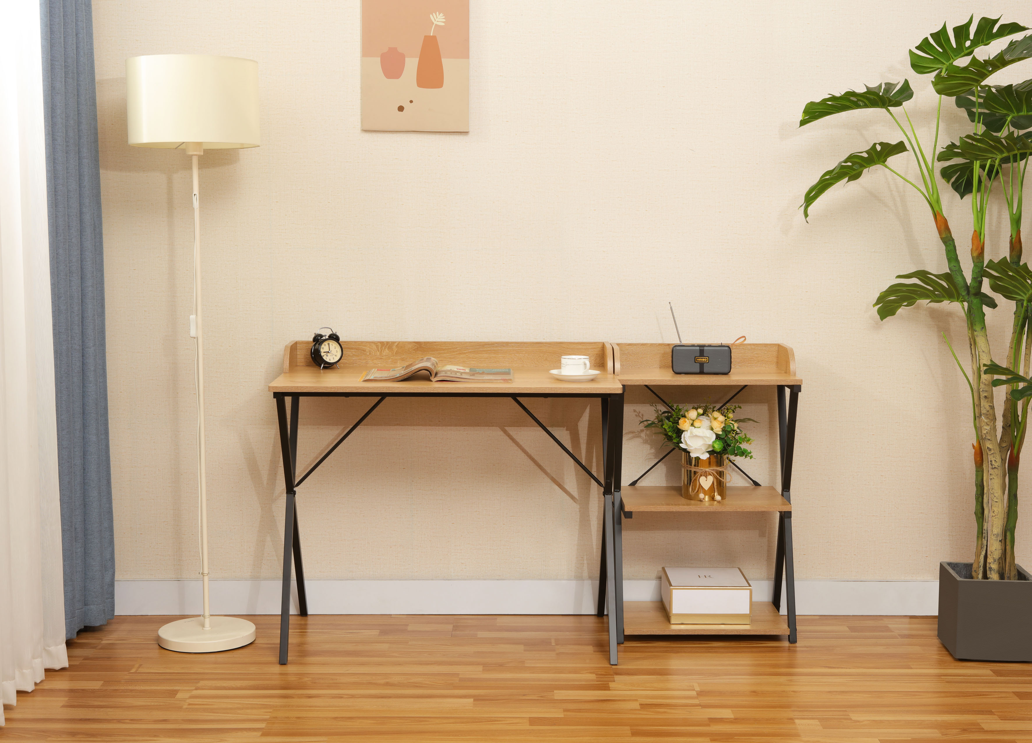 Home affaire Büromöbel-Set "Forres, bestehend aus Schreibtisch & Regal", (1 günstig online kaufen