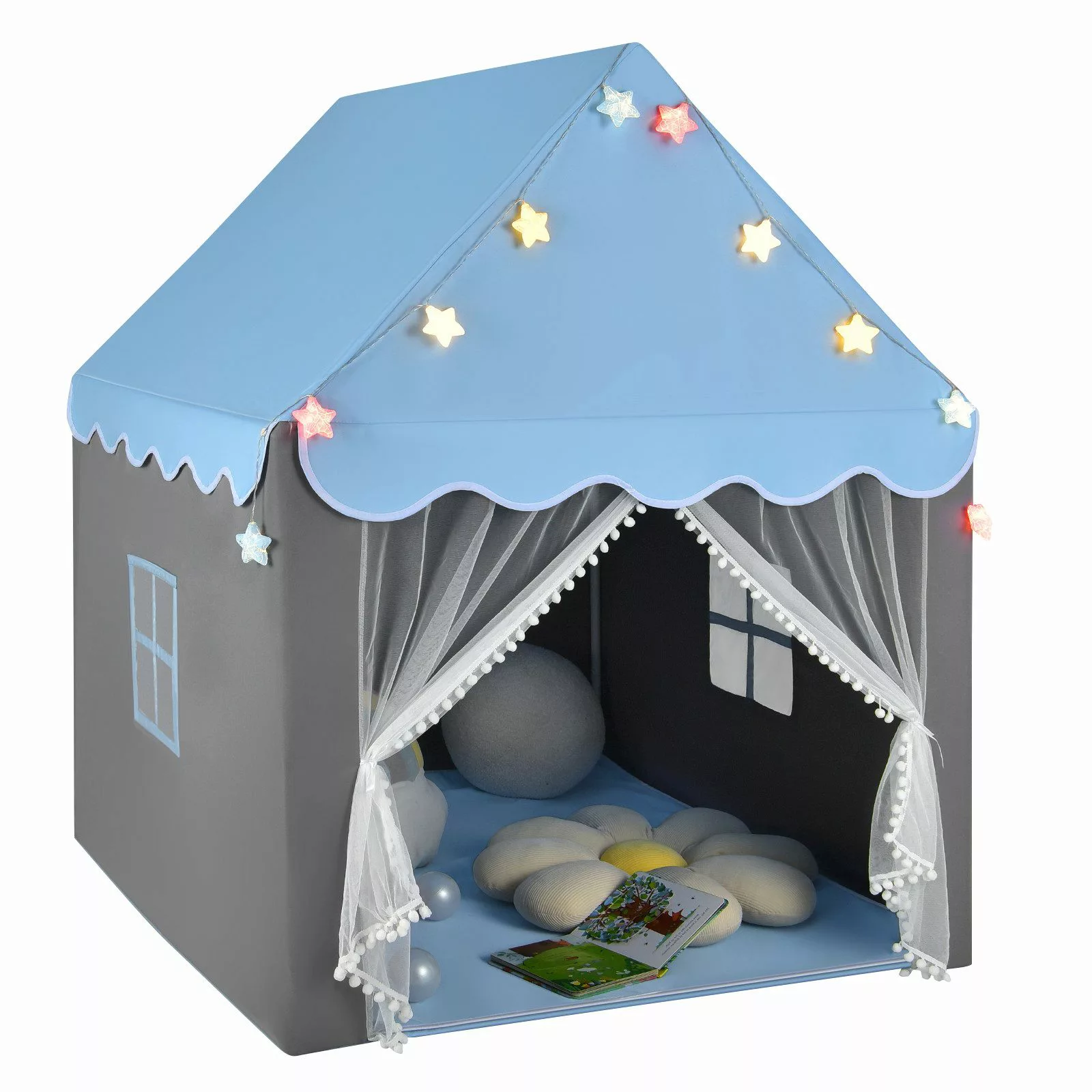 KOMFOTTEU Spielzelt Kinderhauszelt mit Netzfenster, für günstig online kaufen