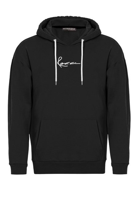 RedBridge Kapuzensweatshirt Herren Kapuzenpullover Schwarz S Bestickung günstig online kaufen