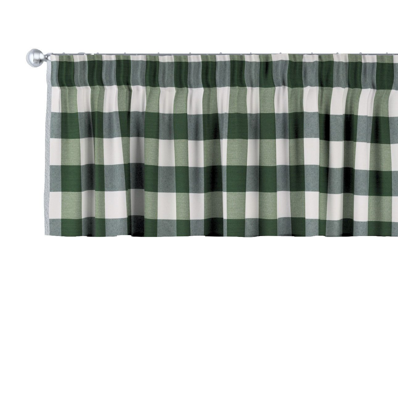 Kurzgardine mit Kräuselband, grün-ecru, 130 x 40 cm, Quadro (144-34) günstig online kaufen