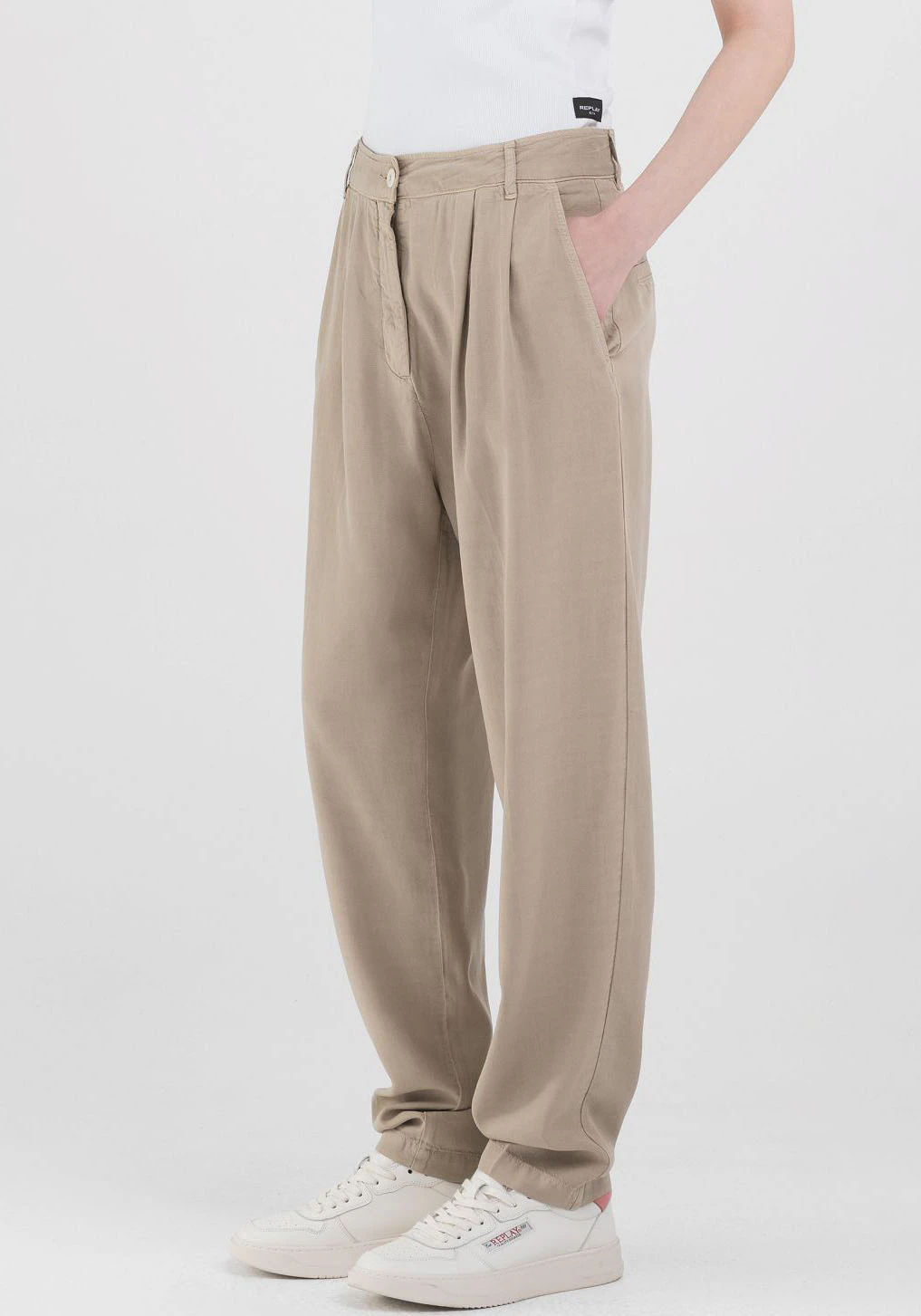 Replay Bundfaltenhose in softer Qualität günstig online kaufen