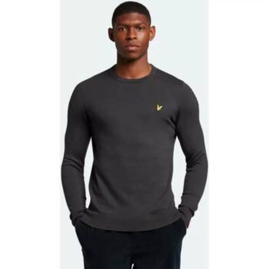 Lyle & Scott  Pullover Cotton merino crew neck jumper - gunmetal günstig online kaufen