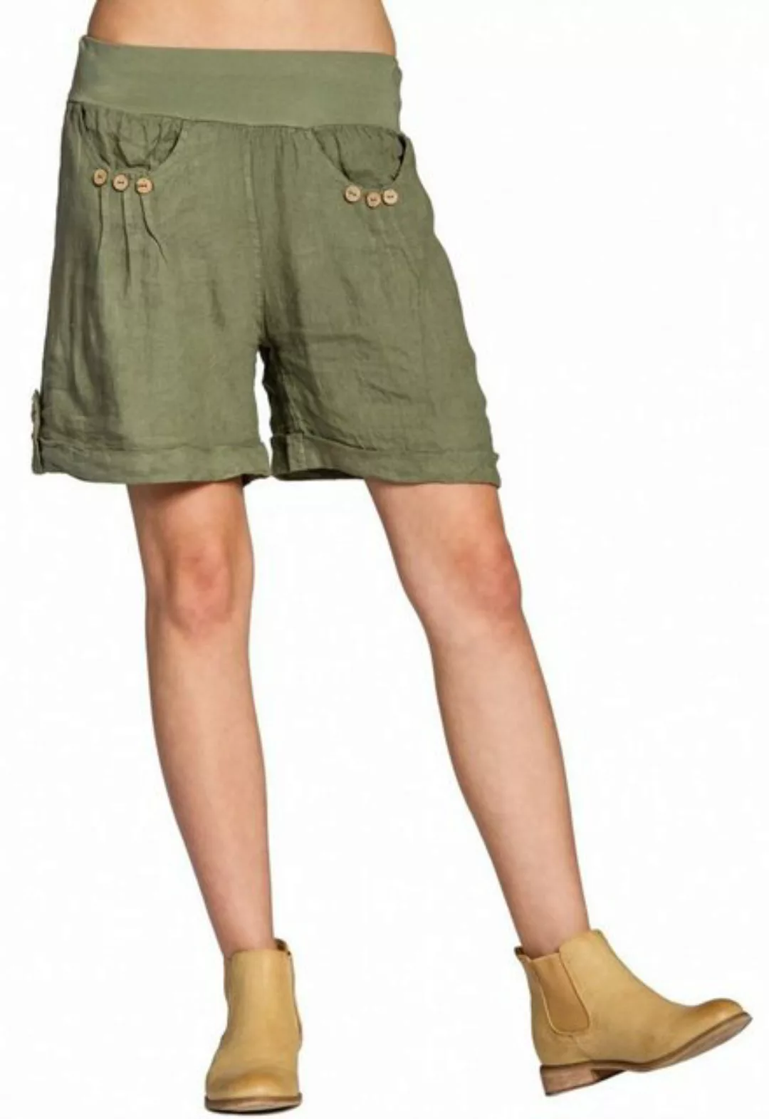 Caspar Shorts BST002 Damen Leinen Shorts günstig online kaufen