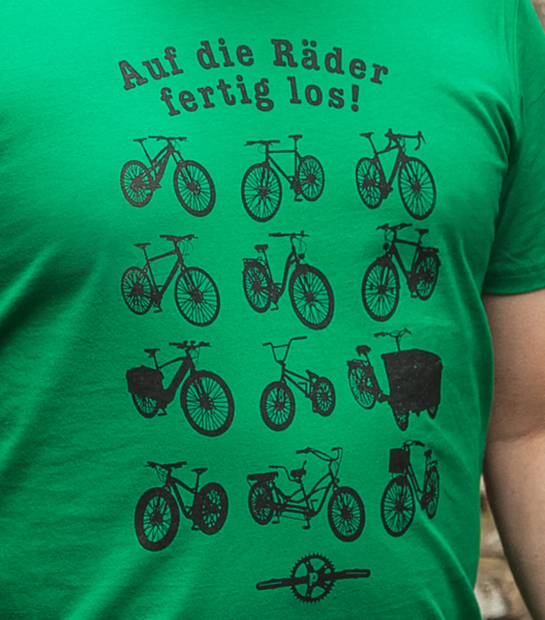 Auf Die Räder Fertig Los! - Fair Wear Männer T-shirt günstig online kaufen