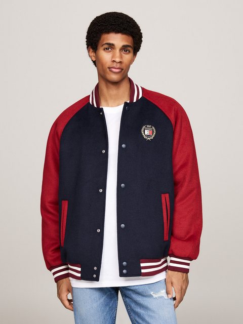 Tommy Jeans Bomberjacke TJM WOOL BLEND CREST BOMBER Color Block-Design, Tom günstig online kaufen