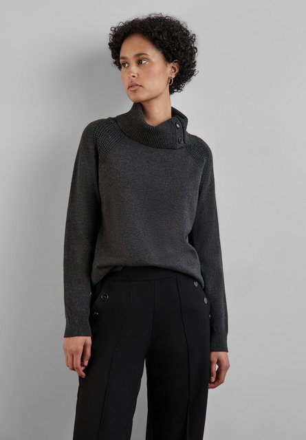 STREET ONE Stehkragenpullover, Feinstrick günstig online kaufen