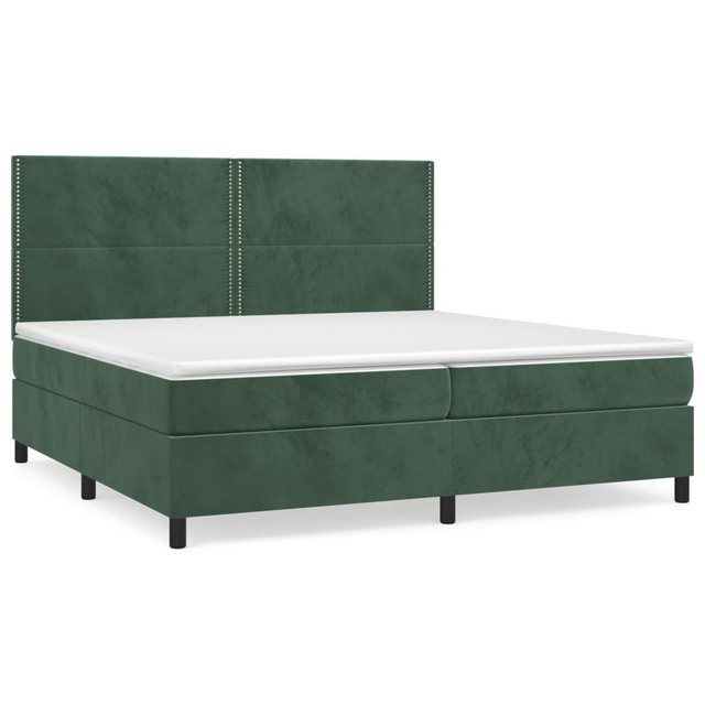 Vidaxl Boxspringbett Mit Matratze Dunkelgrün 200x200 Cm Samt günstig online kaufen