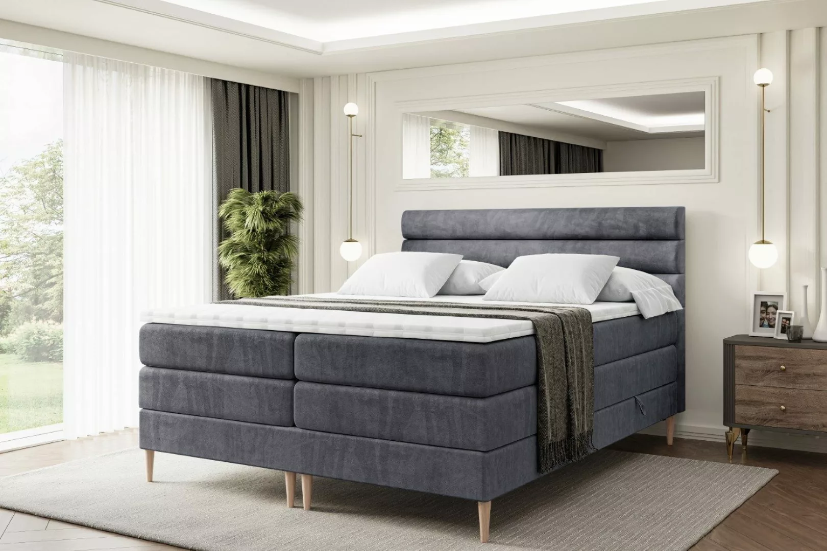 ALTDECOR Boxspringbett CELESTIA-F KING (Multipocket-Matratze H4, günstig online kaufen