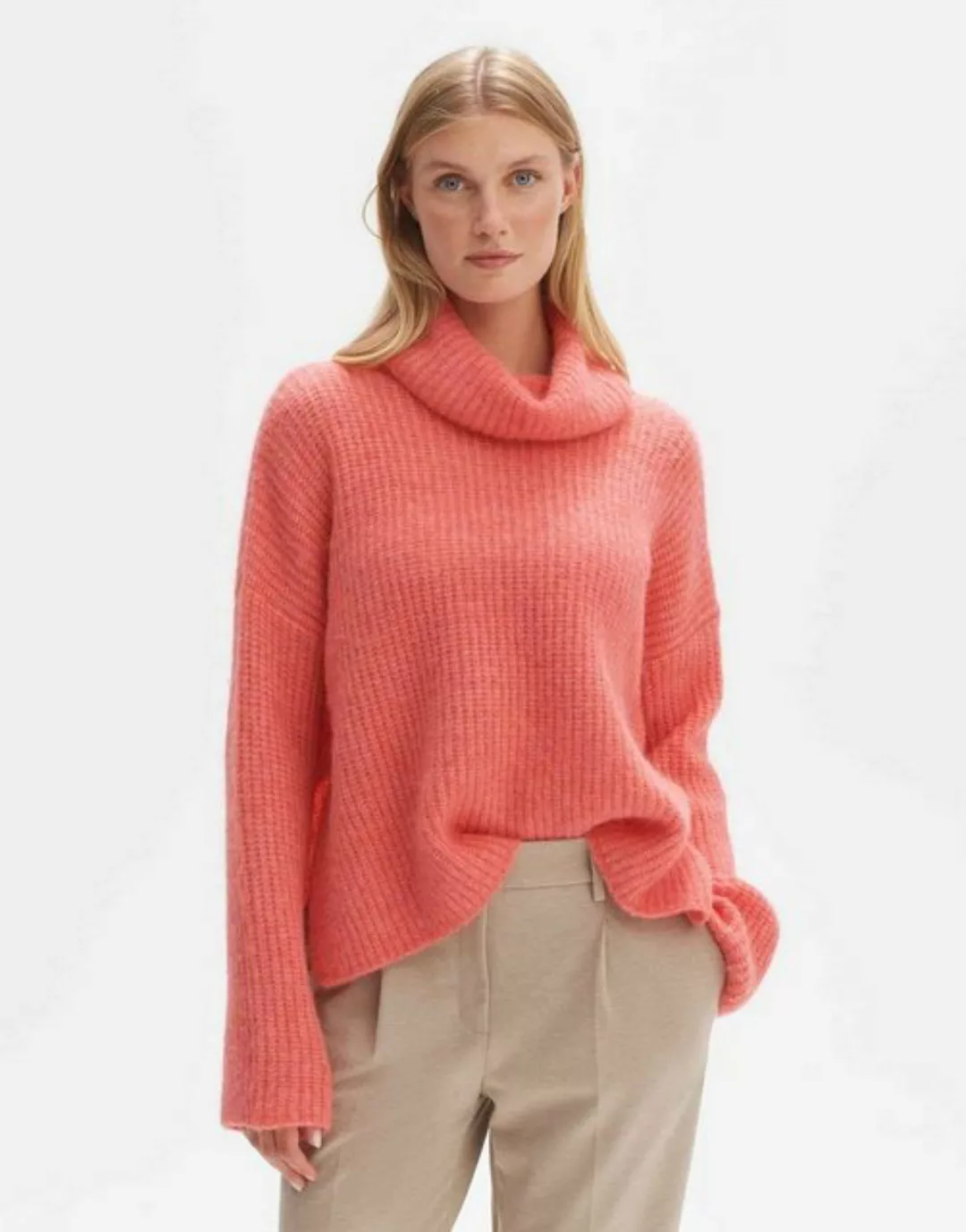 OPUS Strickpullover Strickpullover PARJA SLIT Oversize mit Wolle günstig online kaufen