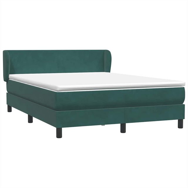 vidaXL Bett Boxspringbett mit Matratze Dunkelgrün 160x210 cm Samt günstig online kaufen