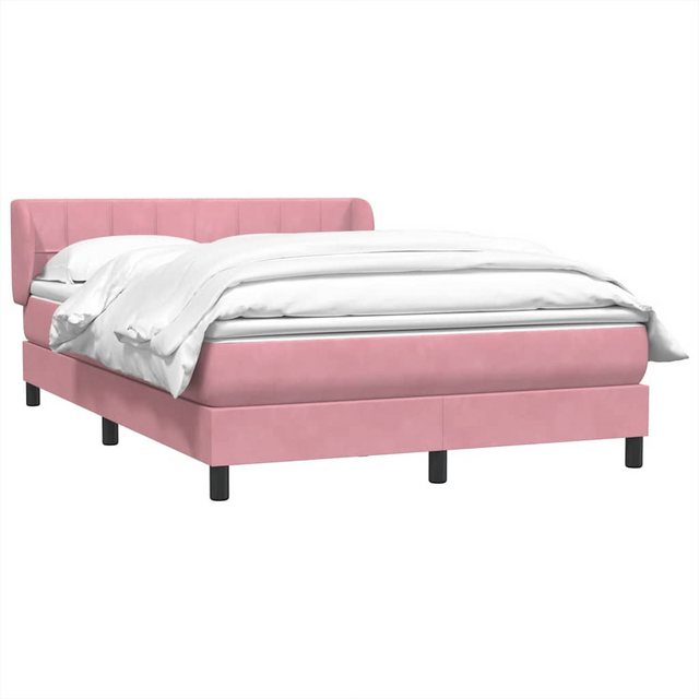 vidaXL Bett Boxspringbett mit Matratze Rosa 160x220 cm Samt günstig online kaufen