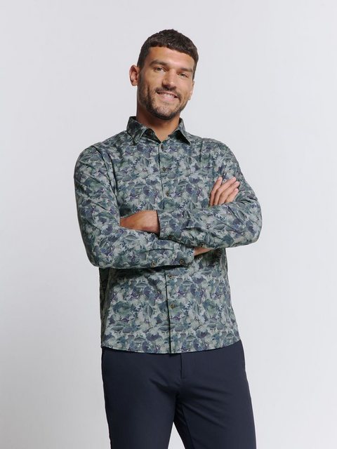 NO EXCESS Langarmhemd – Stretch Shirt mit Allover Blumendruck für Herren günstig online kaufen