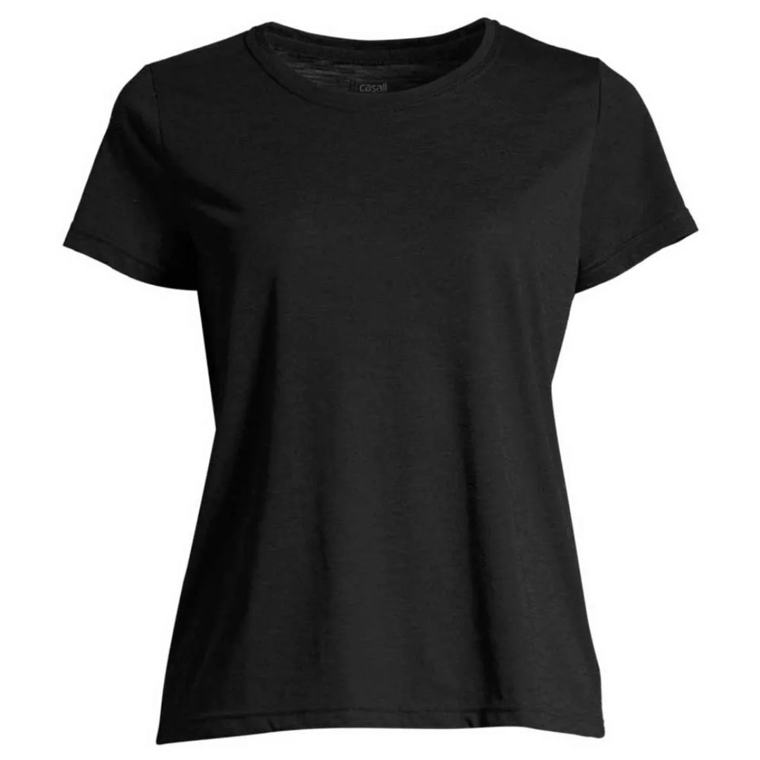 Casall Essential Texture Kurzärmeliges T-shirt 36 Black günstig online kaufen