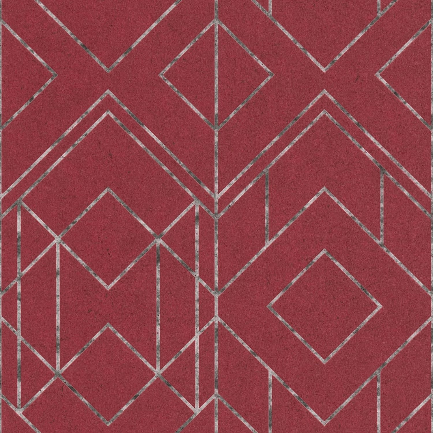 PROFHOME 378692-GU Grafik Tapete Geometrisch Matt Rot Grau Weiß 0,53 m x 10 günstig online kaufen