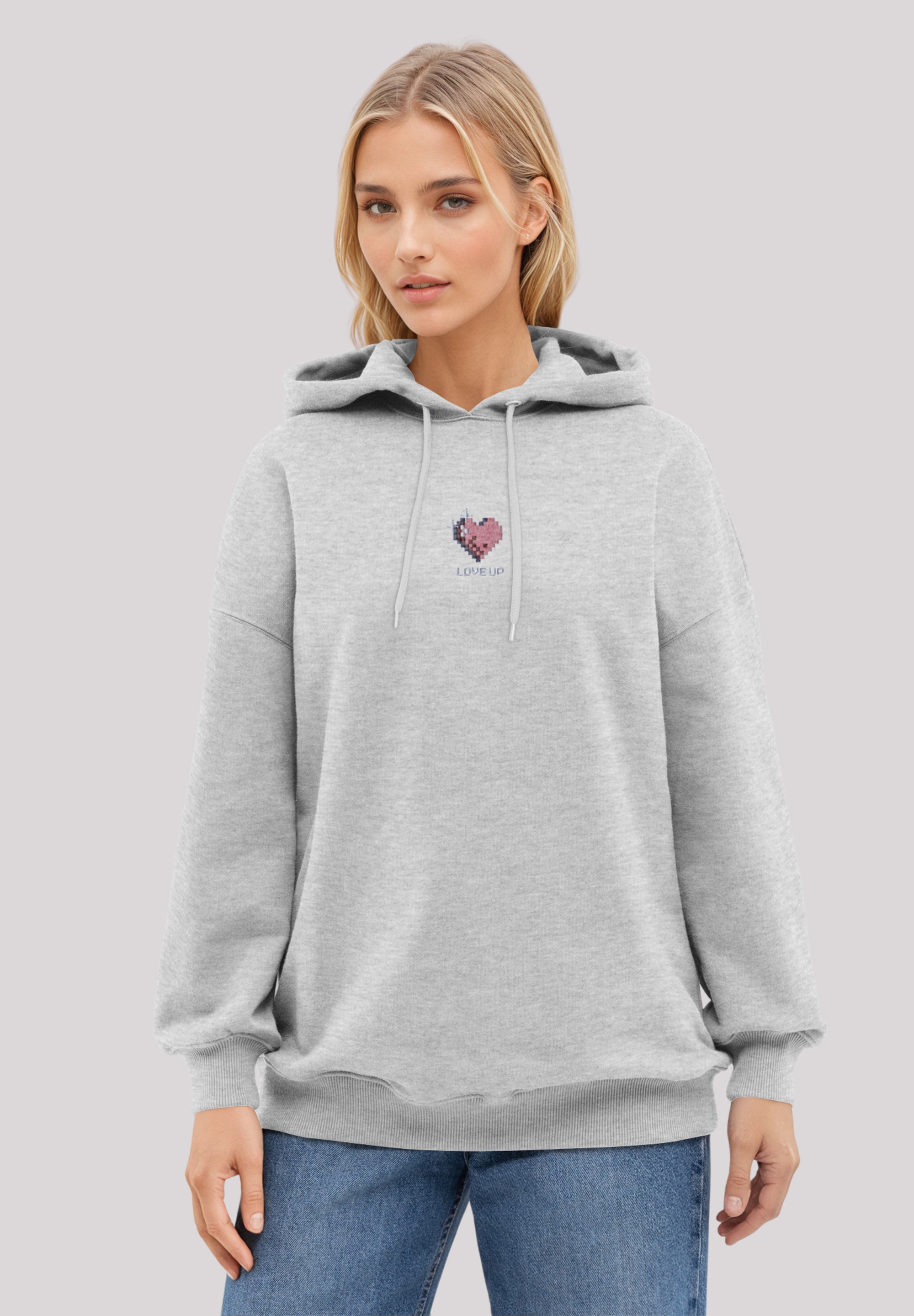 F4NT4STIC Kapuzenpullover "Pixel Herz bestickt", bestickt, Premium Qualität günstig online kaufen