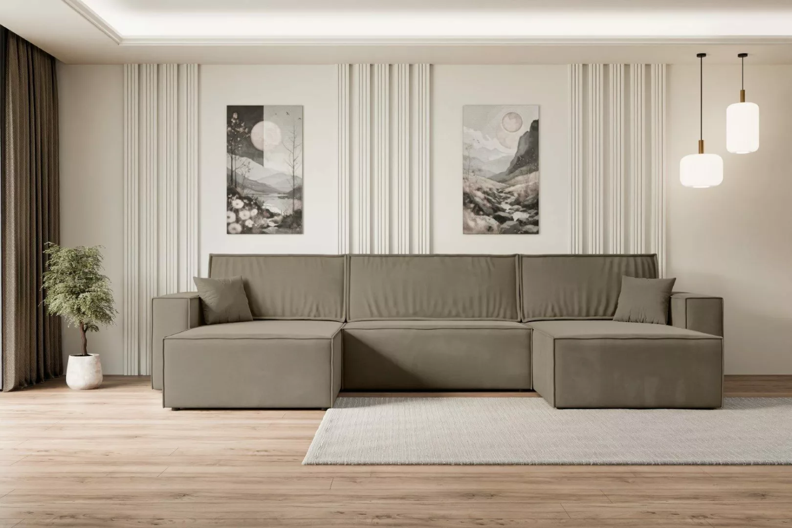 ALTDECOR Wohnlandschaft CELTIC-XLU, Couch mit Schlaffunktion, günstig online kaufen