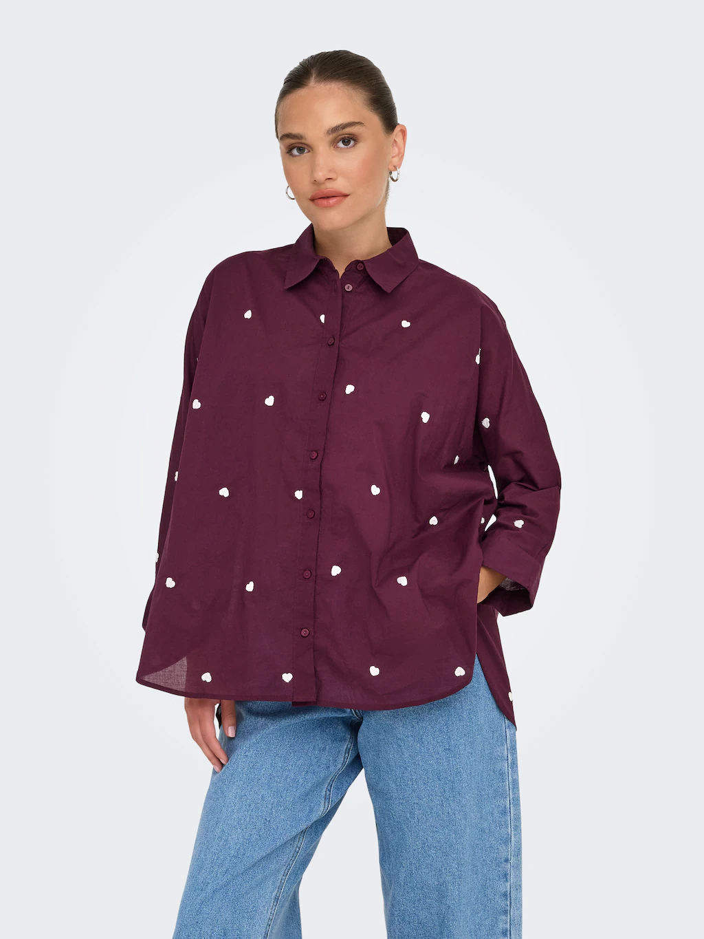 ONLY Hemdbluse "ONLNEW LINA GRACE LS EMB SHIRT NOOS WVN" günstig online kaufen