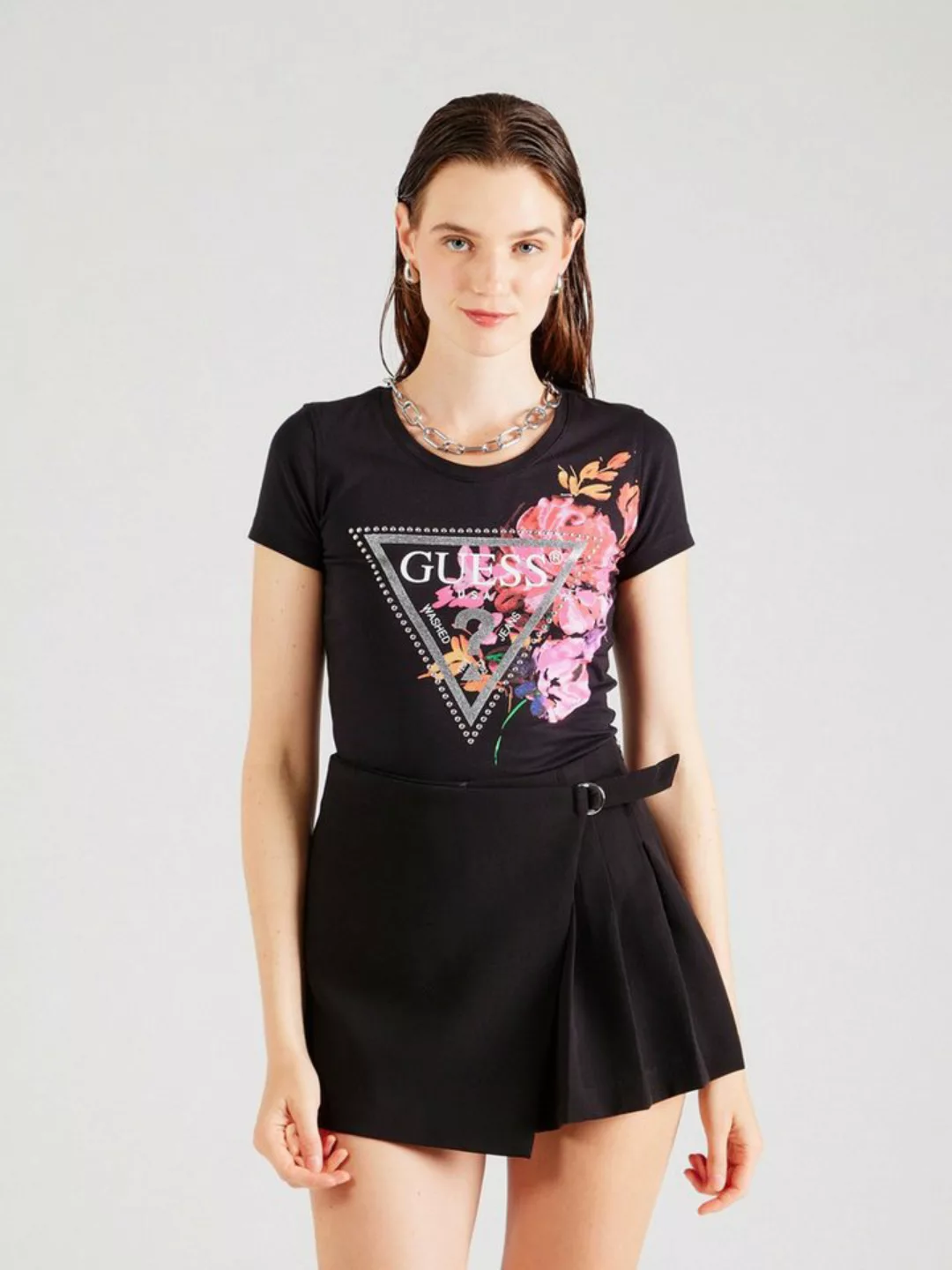 Guess T-Shirt PEONY (1-tlg) Ziersteine günstig online kaufen