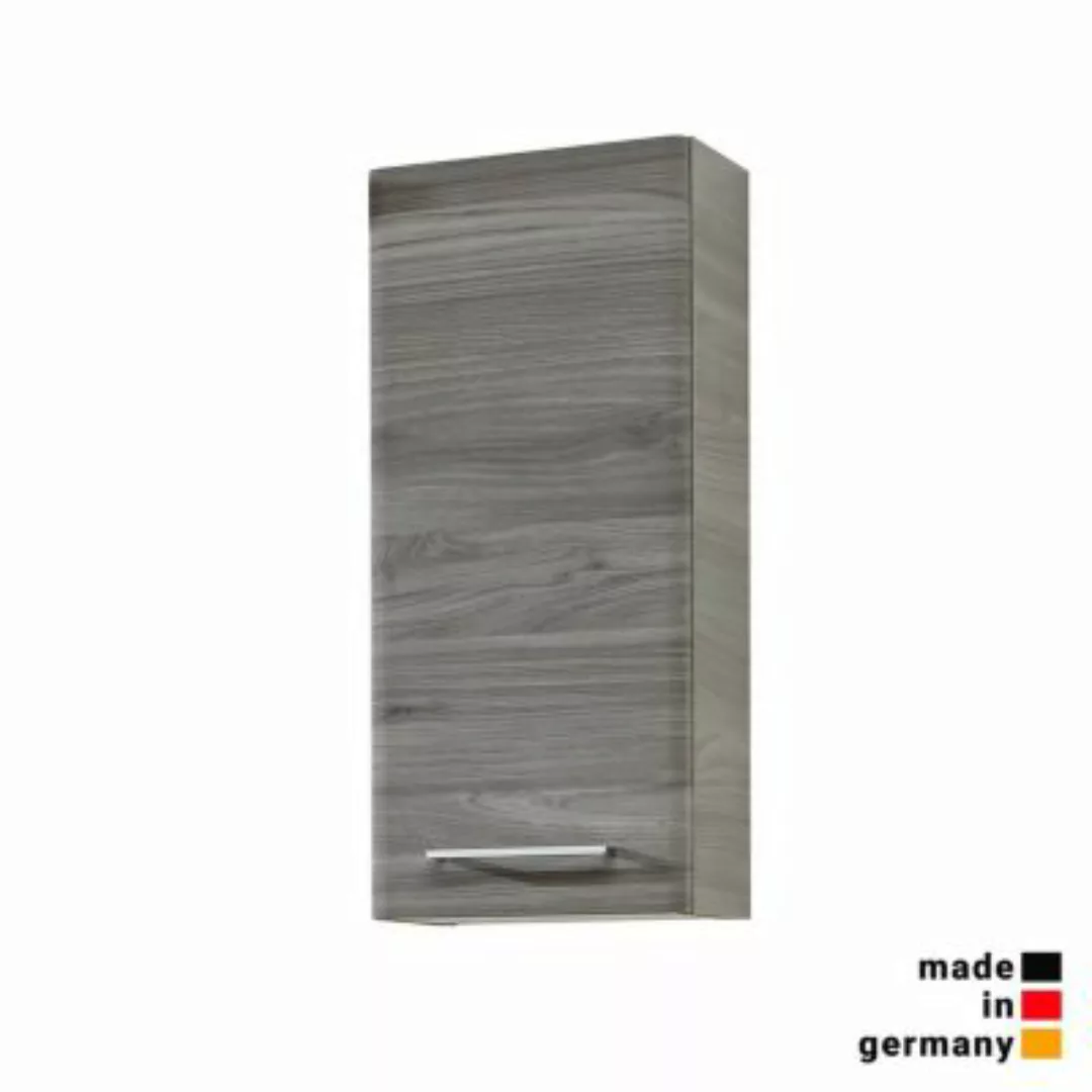Lomadox Badezimmer Wandschrank QUIMPER-66 in Sangallo Grau quer Nb., B/H/T: günstig online kaufen