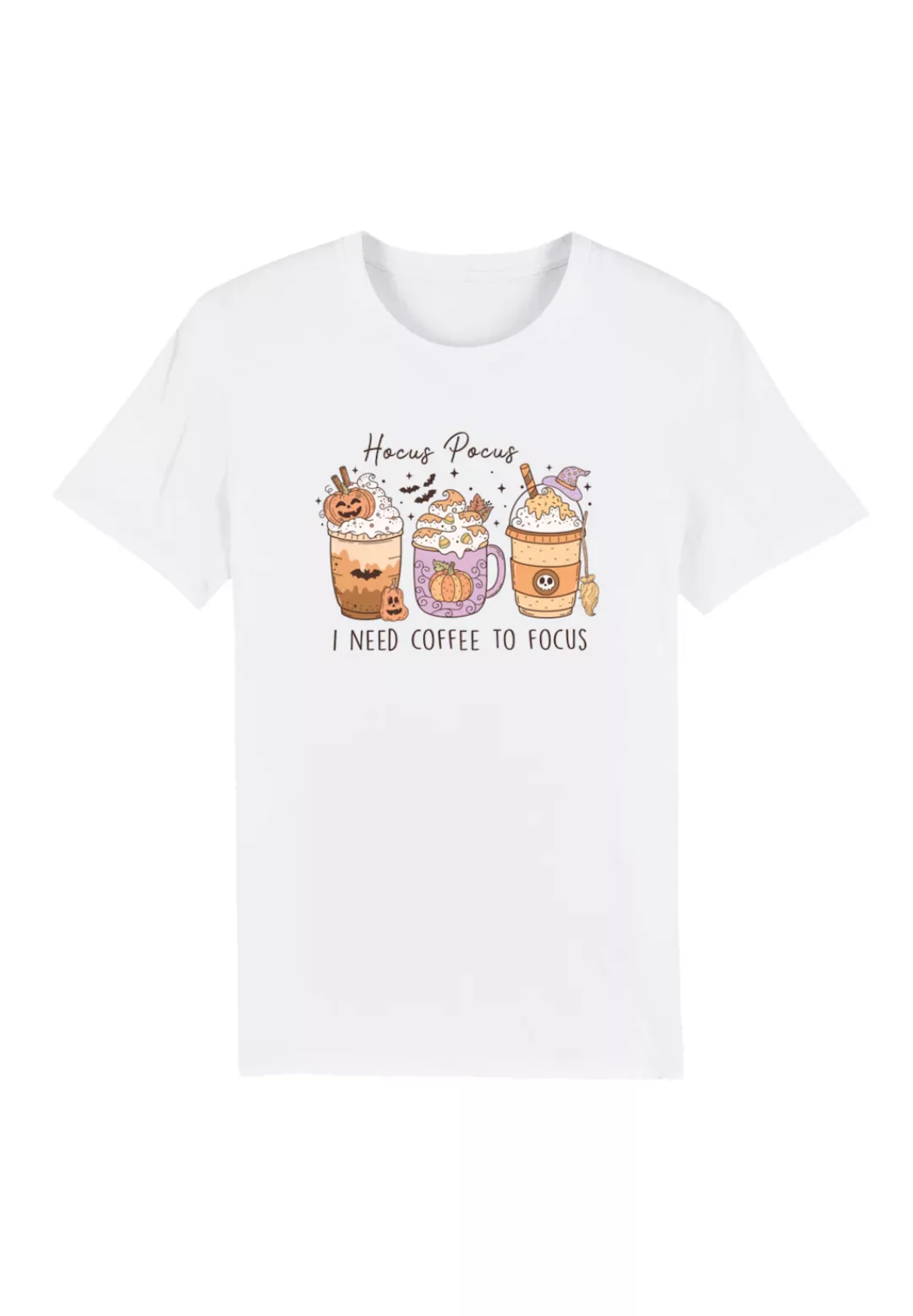 F4NT4STIC T-Shirt "Retro Halloween Hocus Pocus I Need Coffee To Focus", Pre günstig online kaufen