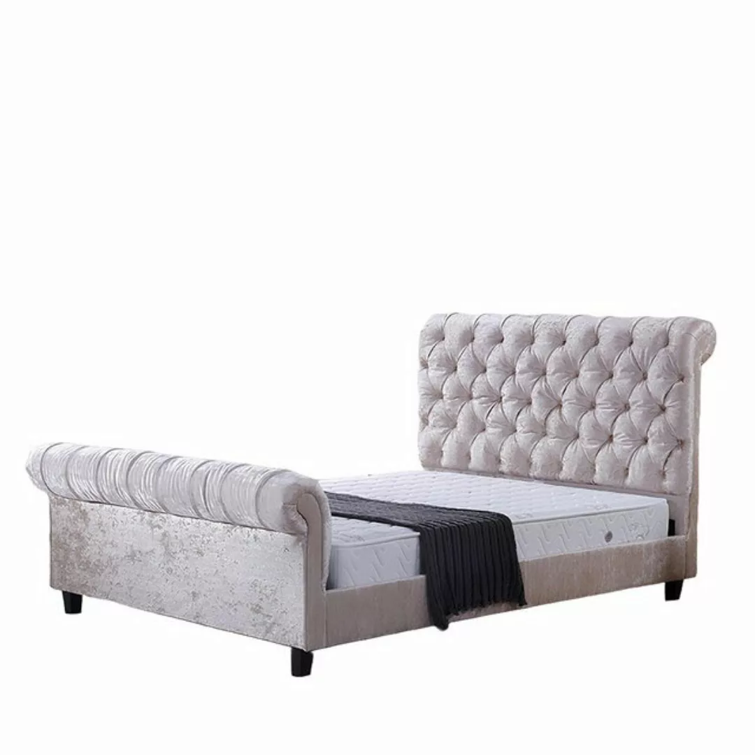 Xlmoebel Bett Bett mit klassischem Design, gepolstertes Bett Chesterfield L günstig online kaufen