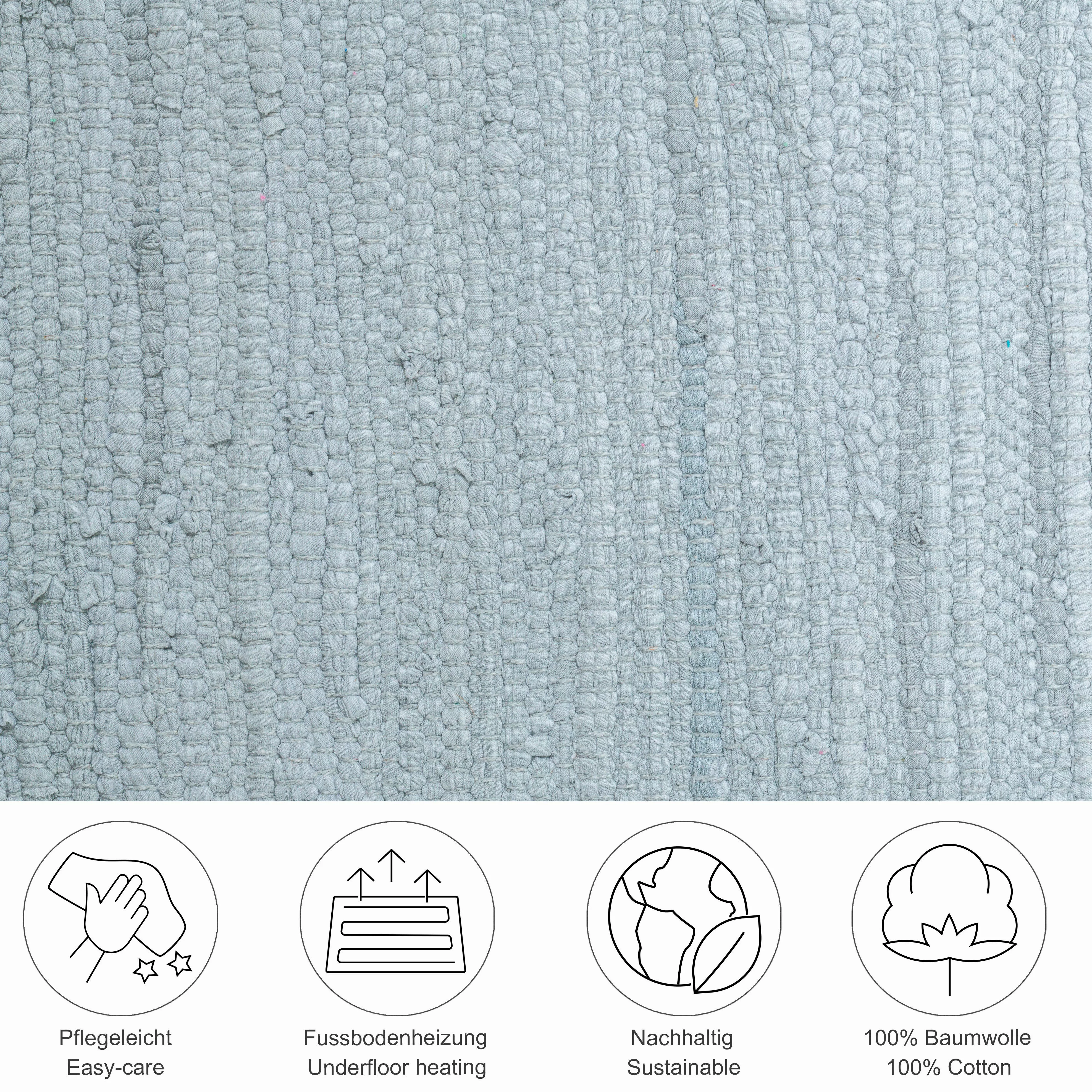 THEKO Teppich »Happy Cotton Fleckerl, handgewebt«, rechteckig, 5 mm Höhe, F günstig online kaufen