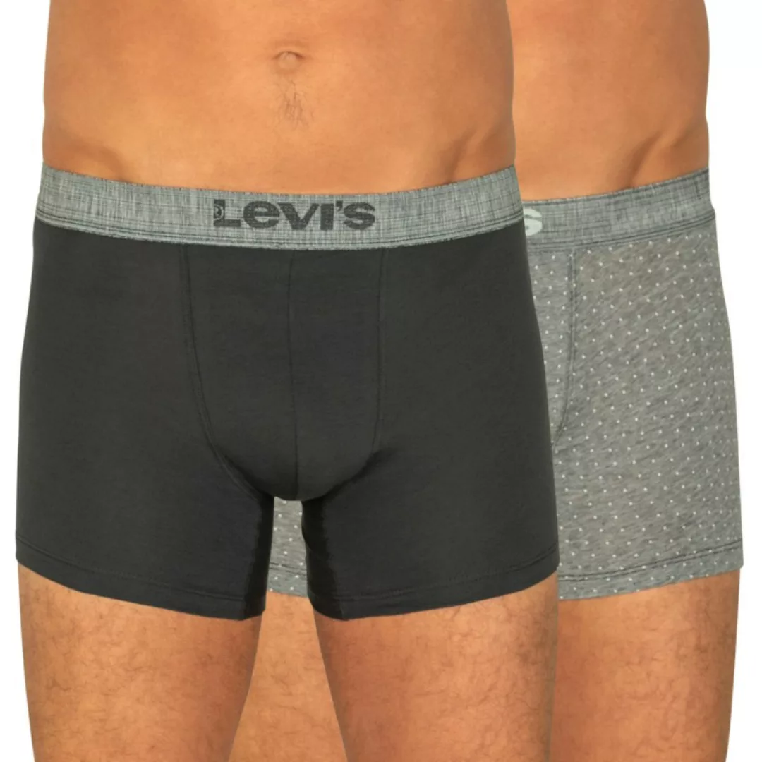 Levi's 2-er Set Boxer Briefs Grau gestreift & Schwarz günstig online kaufen
