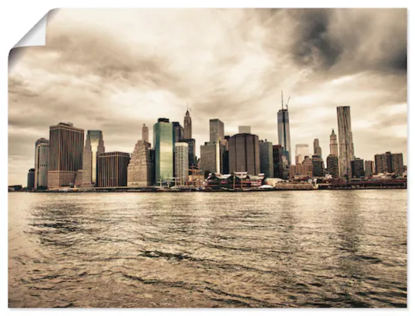 Artland Wandbild "Lower Manhattan Skyline", Amerika, (1 St.), als Leinwandb günstig online kaufen