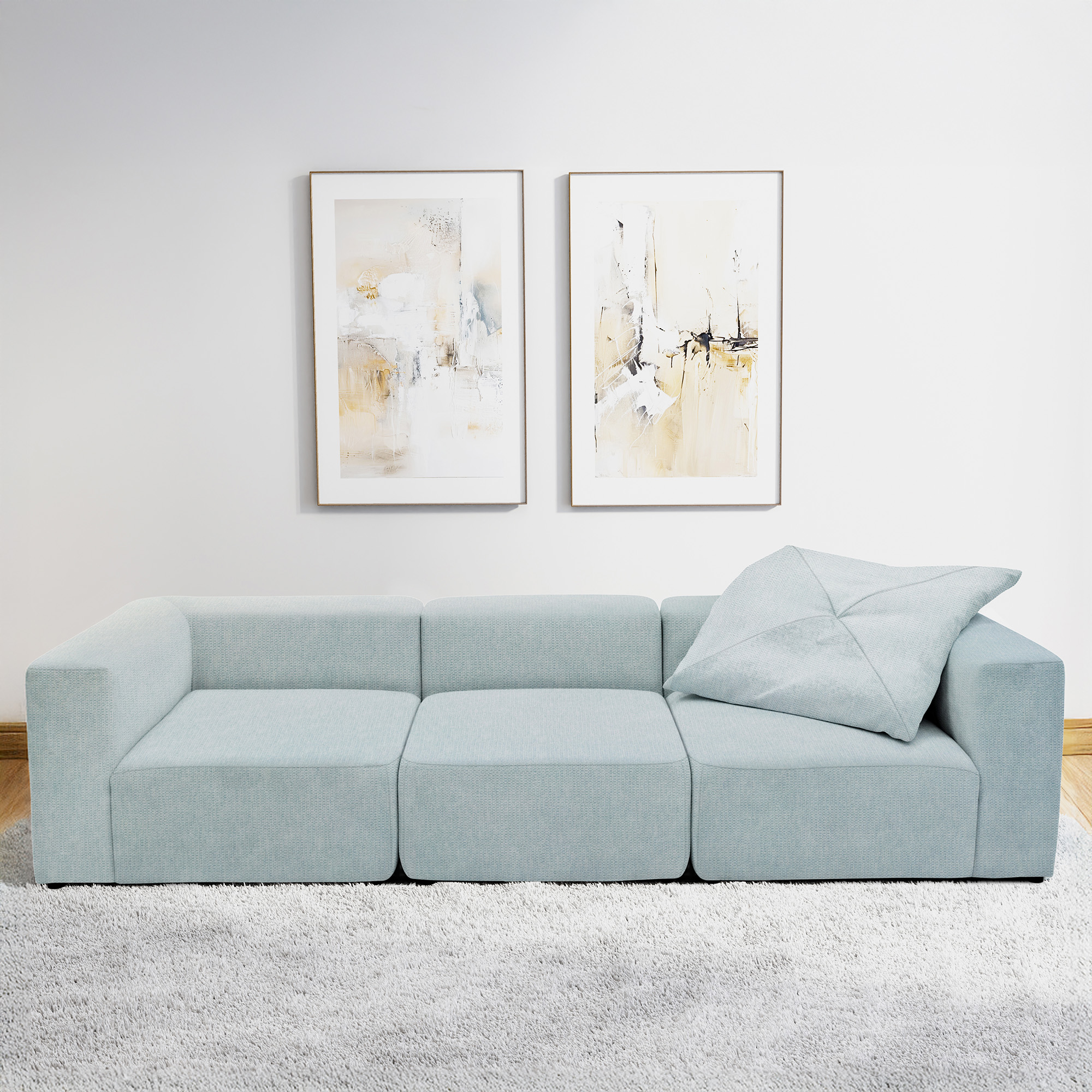 Sofa 800013, 3-Sitzer Garnitur, rechteckig, 3er Couch, 301 x 108 x 69 cm (B günstig online kaufen