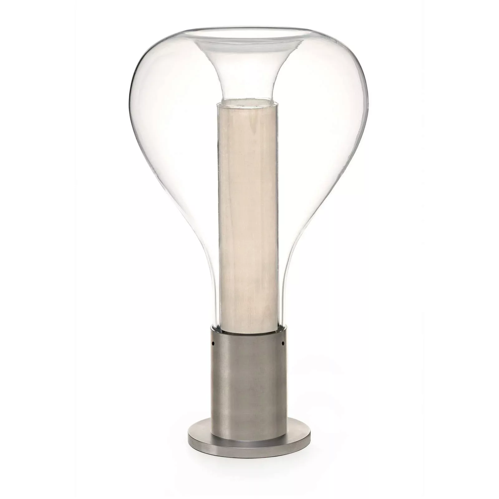 LZF Eris LED-Tischlampe Glas aluminium/elfenbein günstig online kaufen