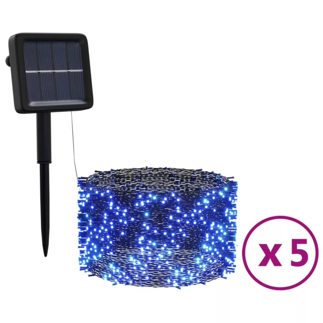 Solar-lichterkette Indoor Outdoor 5 Stk. 5x200 Led Blau günstig online kaufen