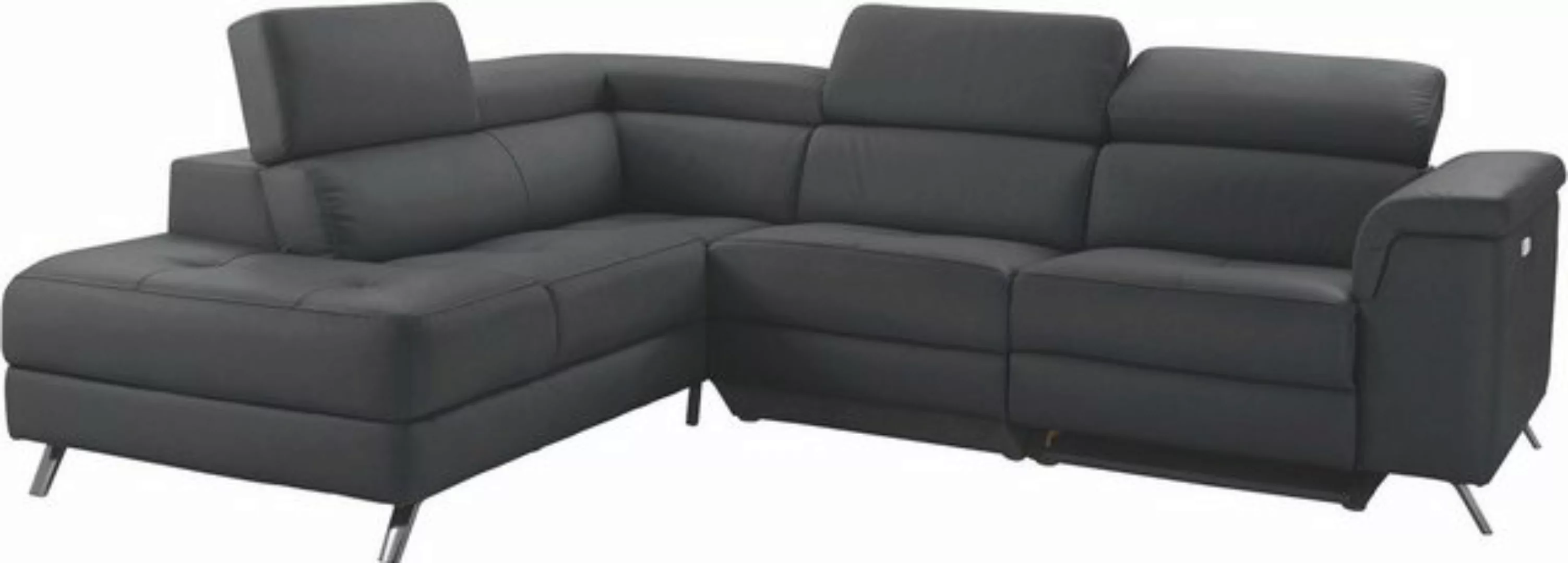 loft24 Ecksofa Perle, mit Relaxfunktion, Kopfteilverstellung, mit Ottomane günstig online kaufen