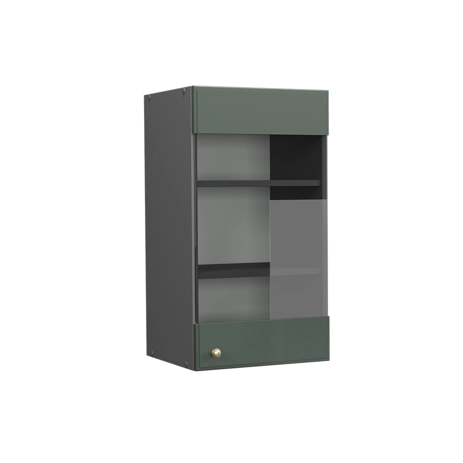 Vicco Glashängeschrank Fame-Line, Grün-Gold Landhaus/Anthrazit, 40 günstig online kaufen