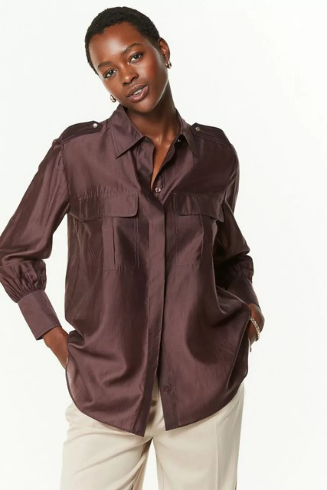 Next Langarmbluse Transparentes langärmeliges Oversized-Hemd (1-tlg) günstig online kaufen