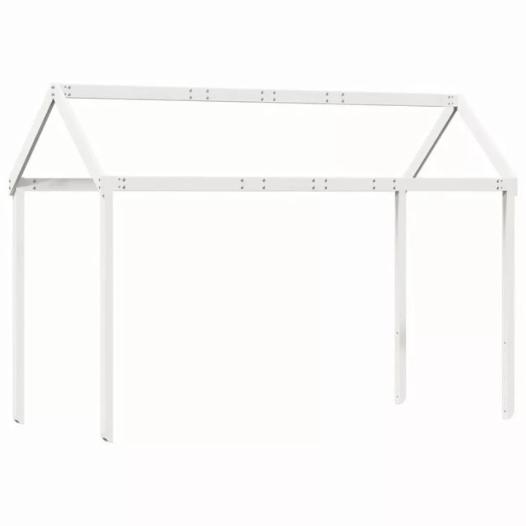 vidaXL Kinderbett Dach für Kinderbett Weiß 217x95,5x159 cm Massivholz Kiefe günstig online kaufen