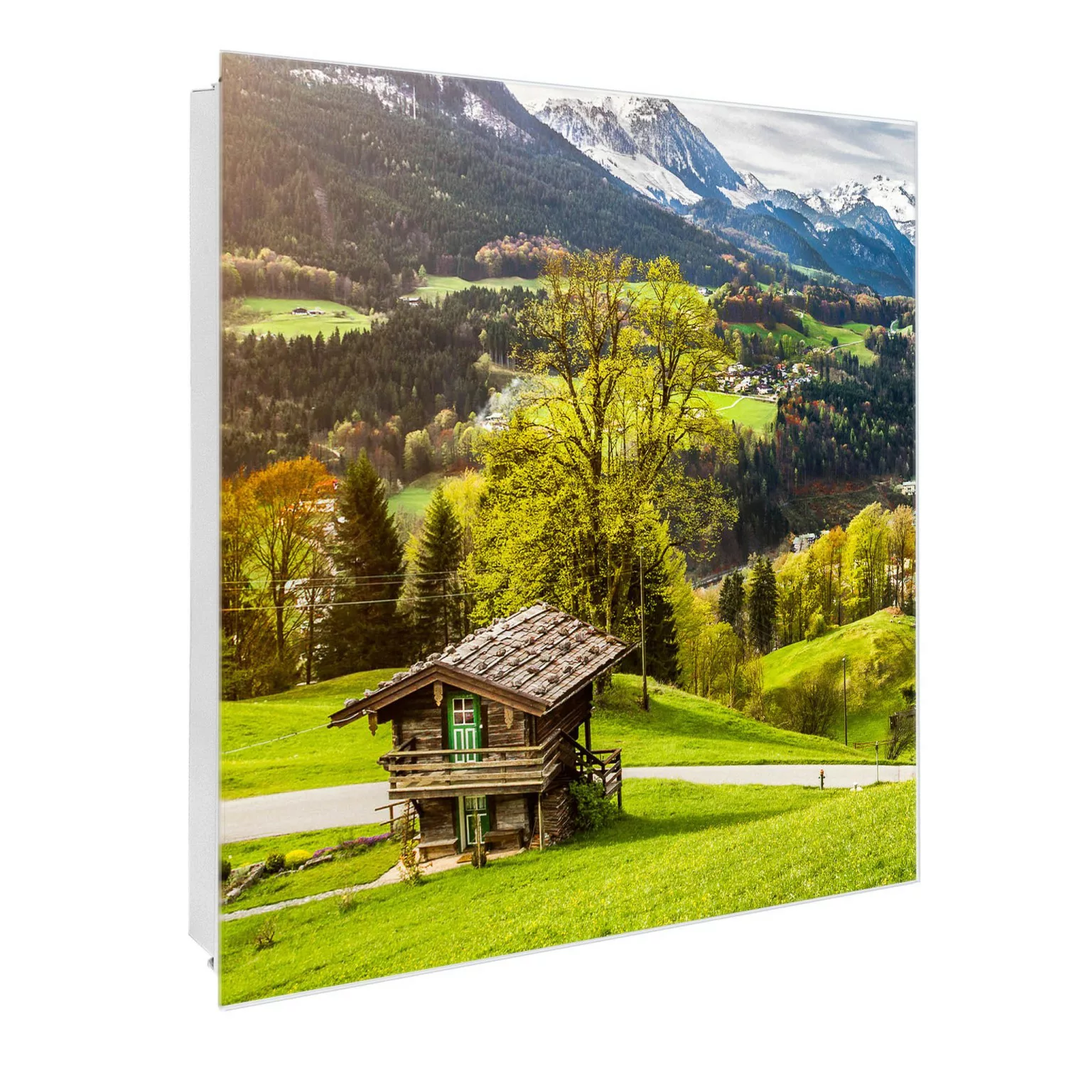 Banjado Großer Schlüsselkasten Glas 30x30cm Weiß Scharnier Links 50 Haken B günstig online kaufen