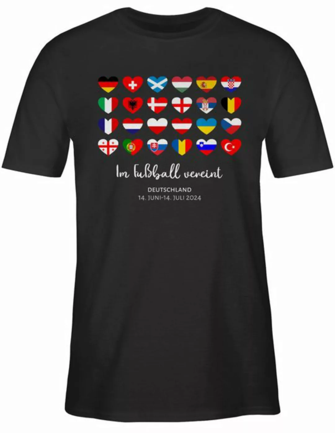 Shirtracer T-Shirt Im Fußball vereint - Deutschland EM 2024 Länder 2024 Fus günstig online kaufen