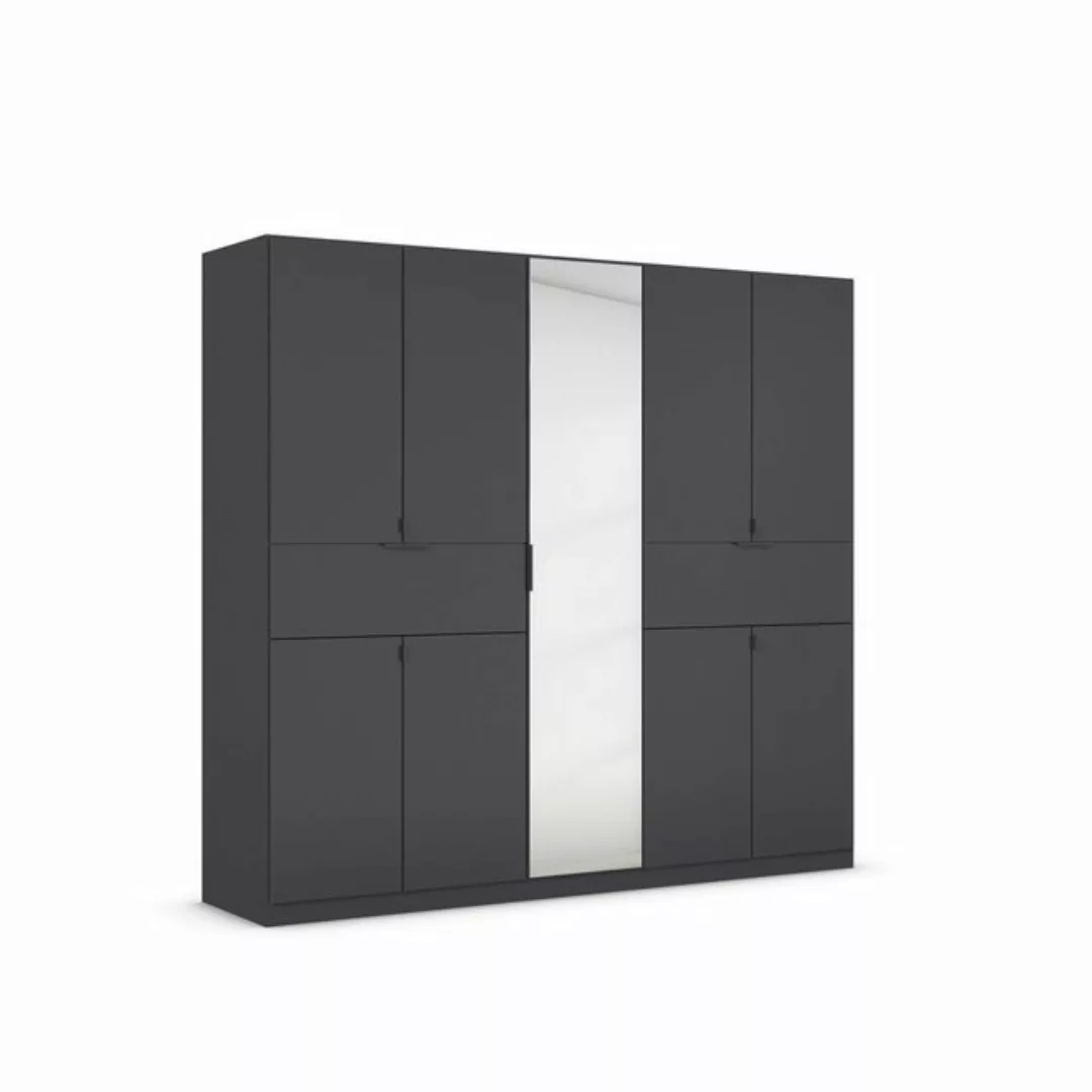 freiraum Drehtürenschrank Ticao 2 Schübe, 3 Stangen, grau metallic / Spiege günstig online kaufen