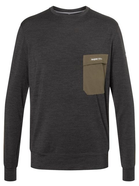 SUPER.NATURAL Sweatshirt Merino Pullover M ALPINE POCKET CREW funktioneller günstig online kaufen