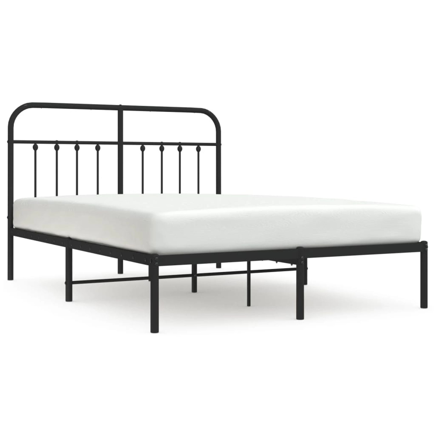 vidaXL Bettgestell mit Kopfteil Metall Schwarz 150x200 cm Modell 51796602 günstig online kaufen