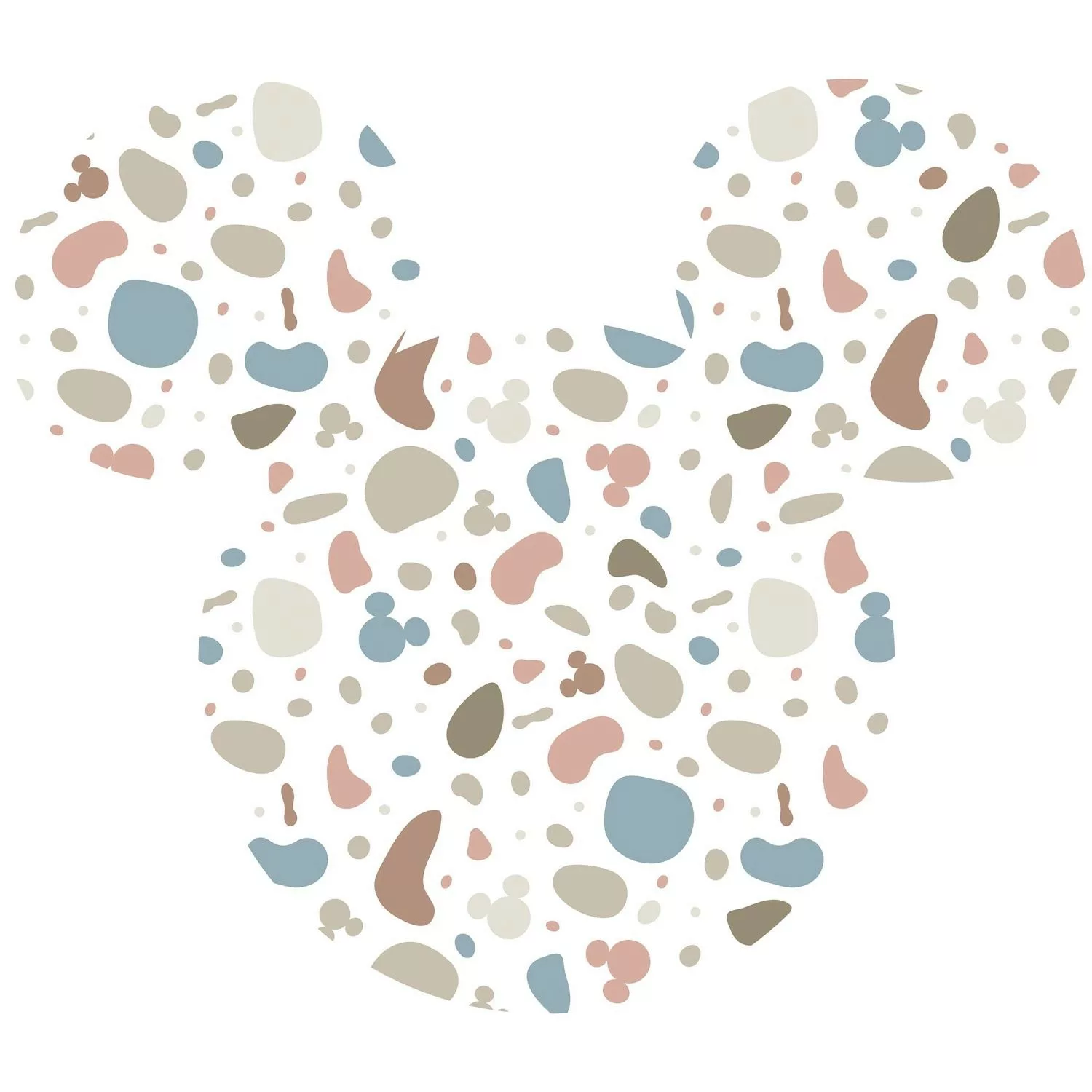 Komar Wandtattoo "Mickey Head Terrazzo Bambino", (1 St.), 125x125 cm (Breit günstig online kaufen