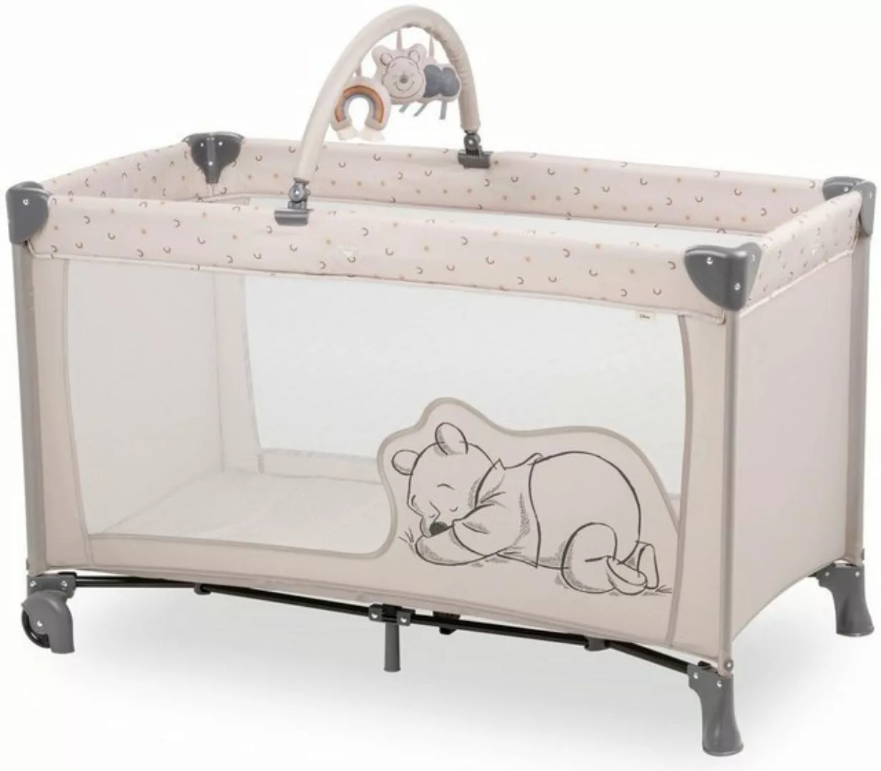 Hauck Baby-Reisebett Dream N Play Go, Pooh Rainbow, beige, inkl. Transportt günstig online kaufen