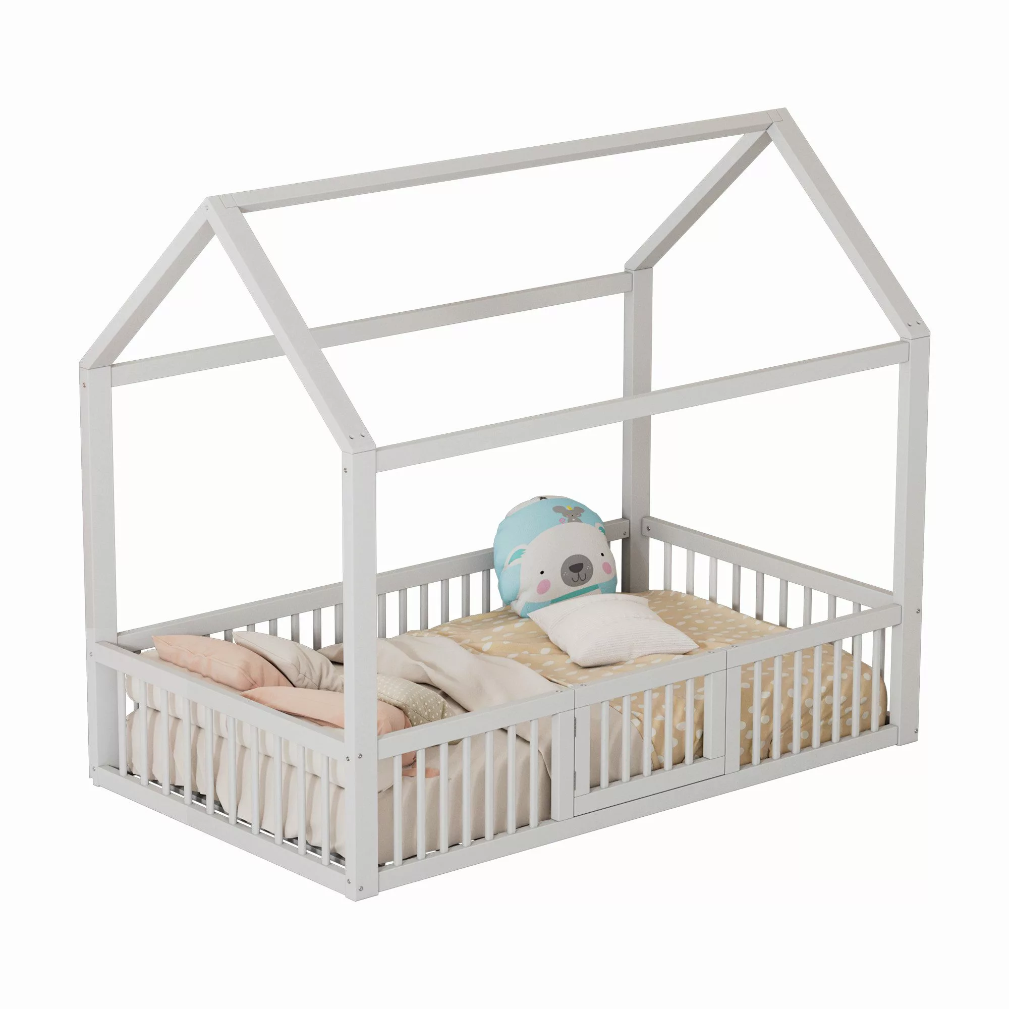 Flieks Massivholzbett, Kinderbett Einzelbett Hausbett mit günstig online kaufen
