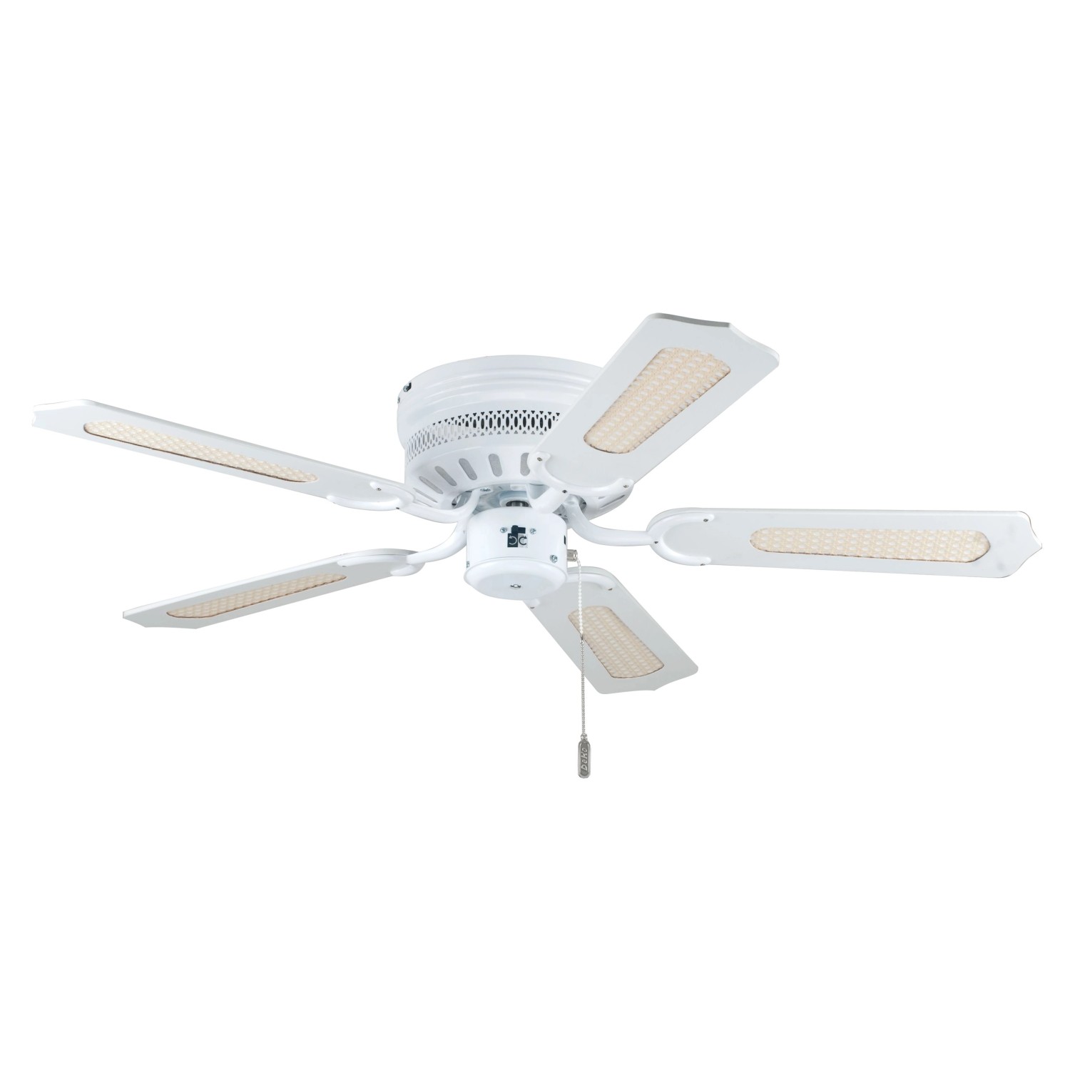 DEKO-ELEKTRO Deckenventilator White Liane Slimline 103 cm mit Zugschnur günstig online kaufen