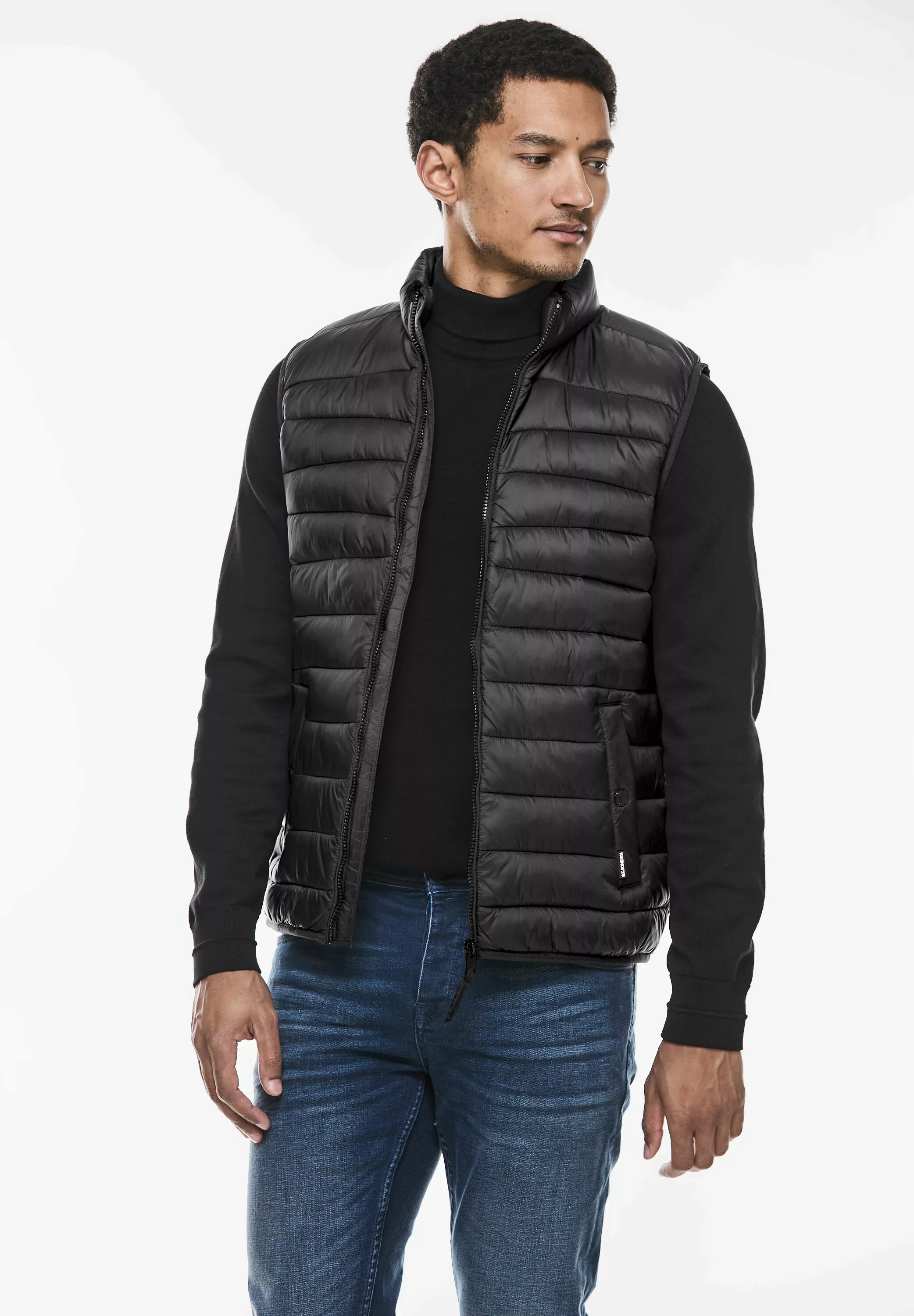 STREET ONE MEN Steppweste, mit Zipper günstig online kaufen