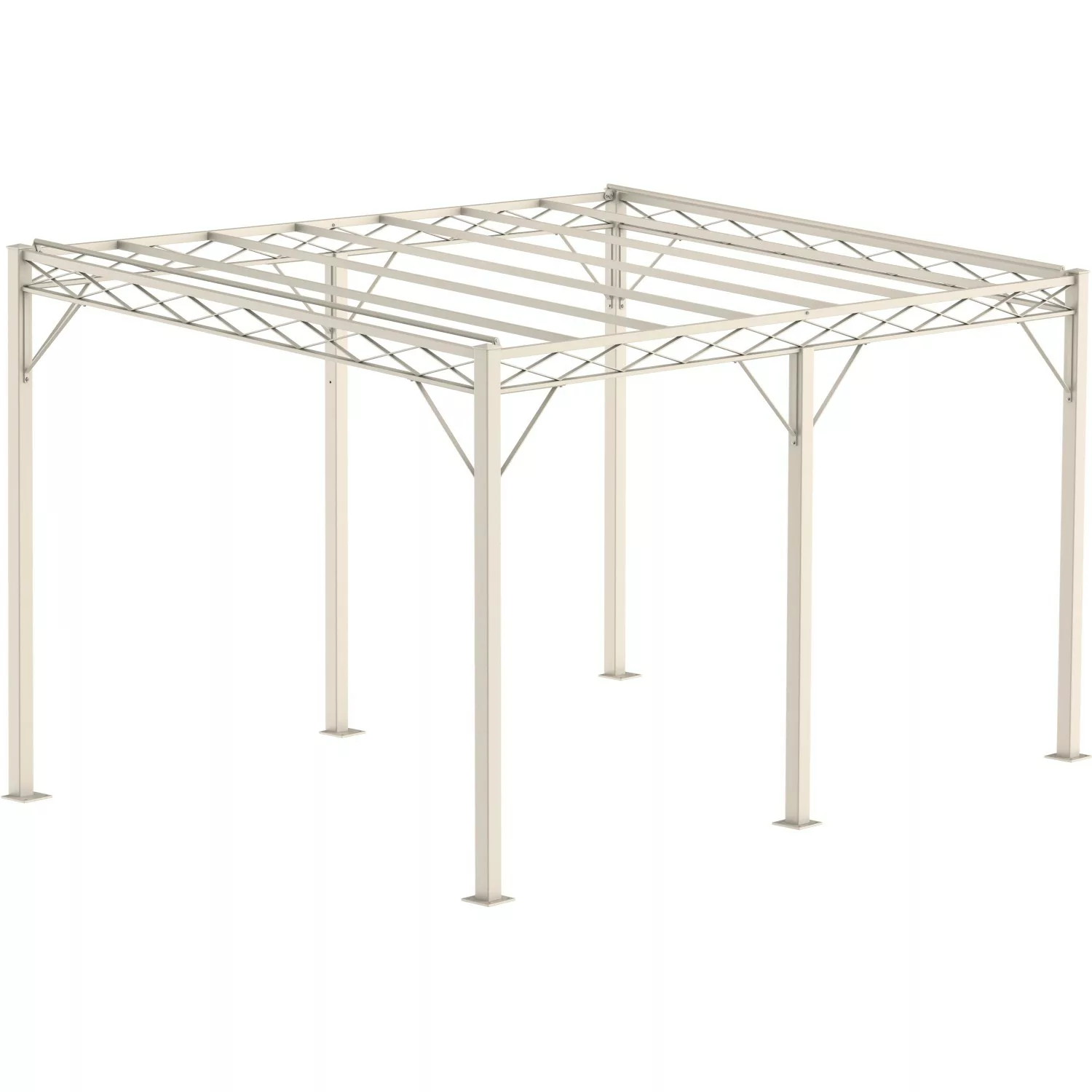 Eleo Pergola Sicilia 252,2 cm x 408 cm x 304 cm Pulverbeschichtet Weiß günstig online kaufen