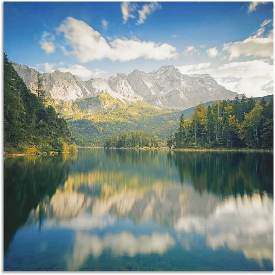 Artland Wandbild "Zugspitze mit Eibsee", Berge & Alpenbilder, (1 St.), als günstig online kaufen