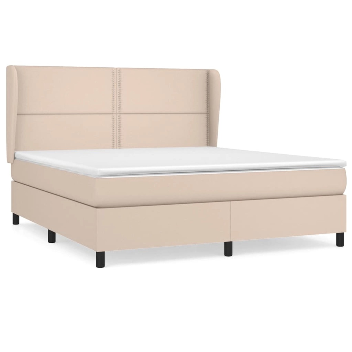 vidaXL Boxspringbett Matratze Cappuccino-Braun 160x200 cm Kunstleder1466711 günstig online kaufen