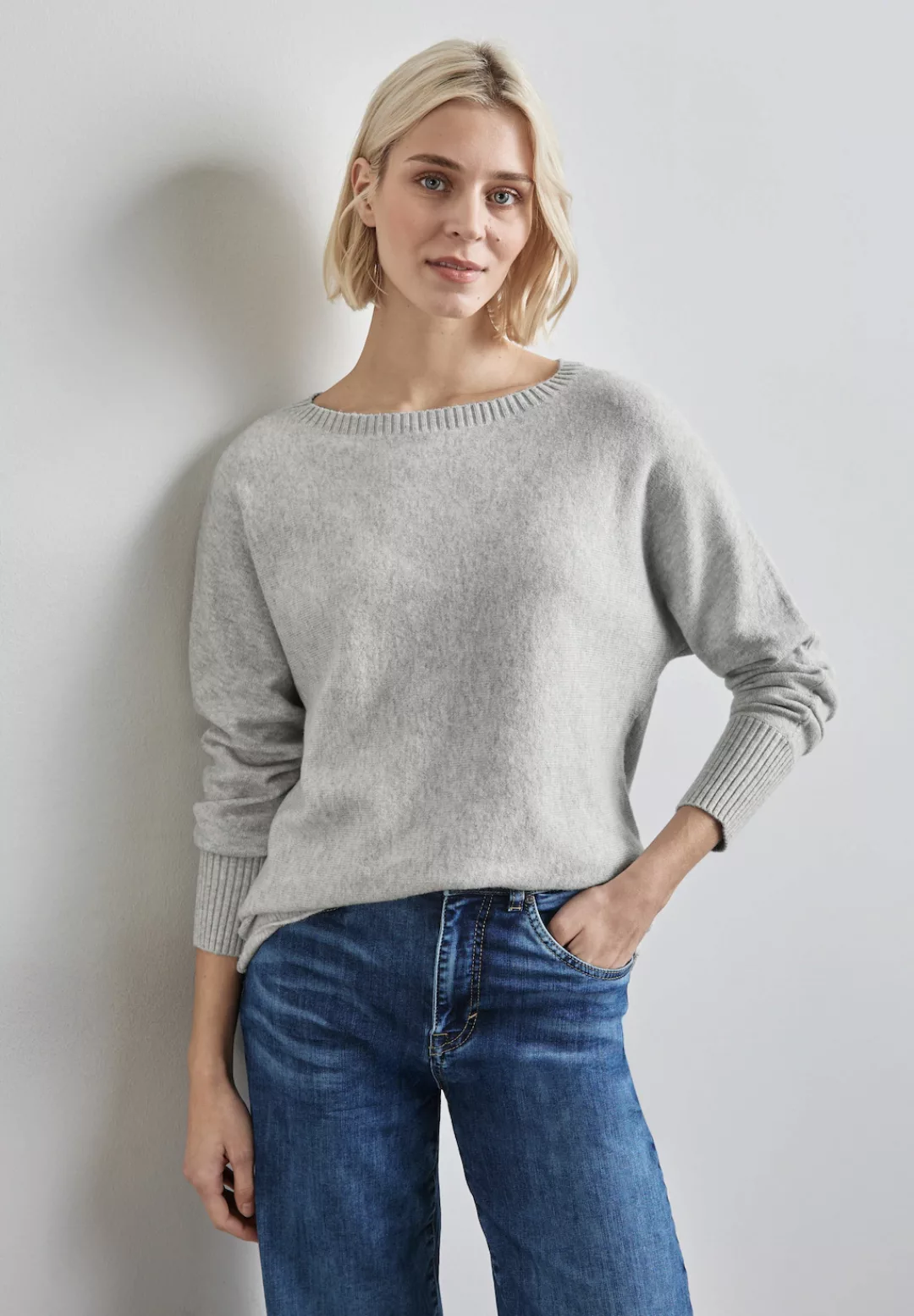 STREET ONE Strickpullover "Dolman", mit Rippbündchen günstig online kaufen